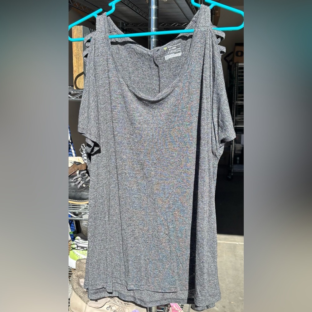 Tek Gear Lattice Shoulder Tee, size 1X